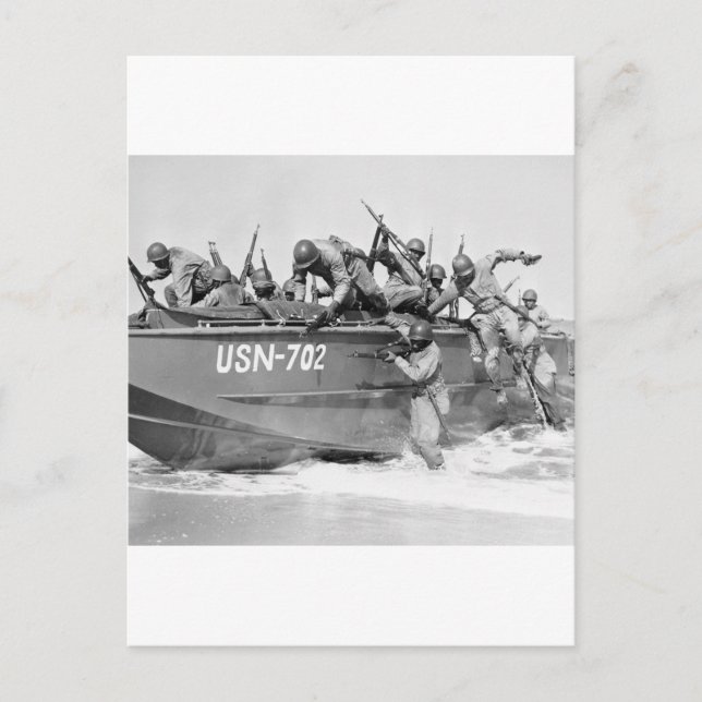 Storming Beach, 1940-talet Vykort (Framsida)