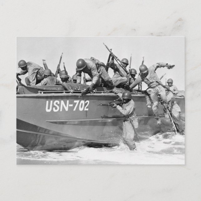 Storming Beach, 1940-talet Vykort (Framsida)