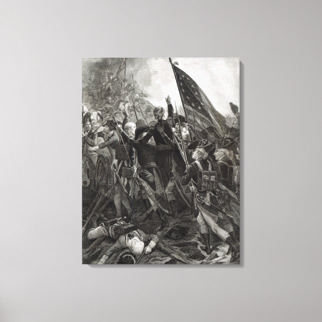 Storming of Stony Point, juli 1779 Canvastryck (Framsida)