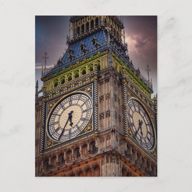 Stormlight Over Big Ben – London Vykort (Framsida)