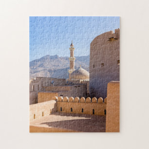 Stormoskén och minareten i Nizwa-Oman Pussel