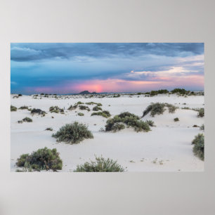 Storms over White Sands Poster