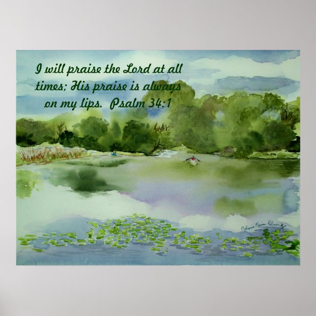 Storms sommarvattenfärg, jag lovordar... poster (Framsidan)