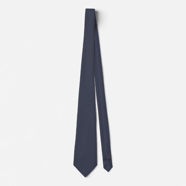 Stormy Blue Bröllop Tie Slips (Framsida)