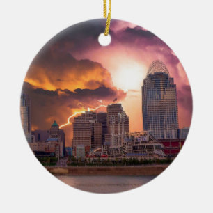 Stormy Cincinnati Underbar American Boll Park Julgransprydnad Keramik