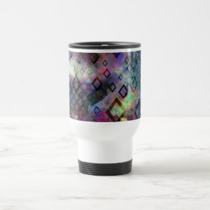 Stormy colorful water color abstrakt med diamanter resemugg