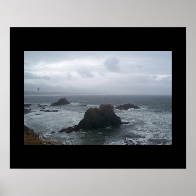 Stormy Day Oregon Kusten Poster (Framsidan)