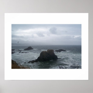 Stormy Day Oregon Kusten Poster