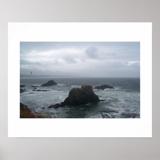 Stormy Day Oregon Kusten Poster (Framsidan)