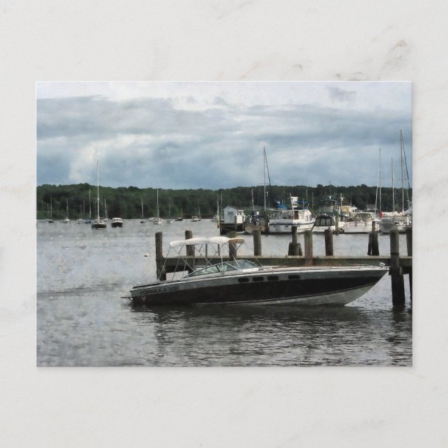 Stormy Day på Harbor Essex CT Vykort (Framsida)
