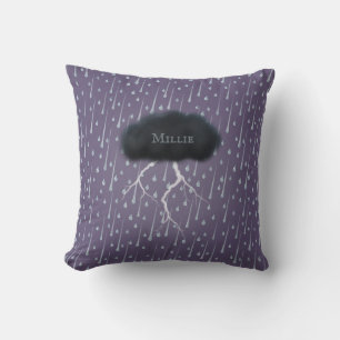 Stormy Day Thunder Cloud & Rain Customized Lila Kudde