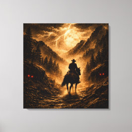 Stormy Departure: Gothic Mountain Pass Canvastryck