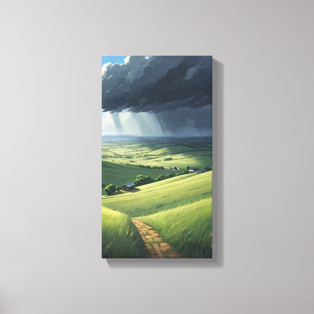 Stormy Europe Canvas Wall Art (Framsida)