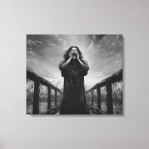 Stormy Expression in Grayscale Art |