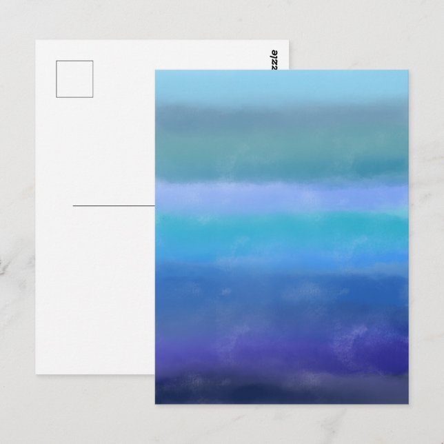 Stormy Himlar Abstrakt Art Vykort (Fram/baksida)