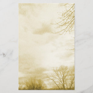 Stormy Himlar Gult Stationery Brevpapper