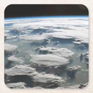 Stormy Himlar ovanför Amazonas Underlägg Papper Kvadrat