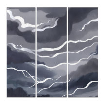 Stormy Himmel | Mörkens vattenfärgskort