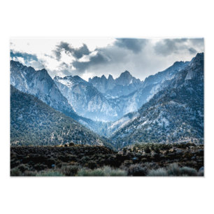 Stormy Mt Whitney från Alabama Backe Fototryck