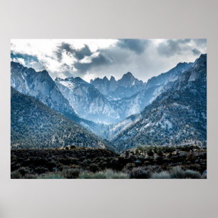 Stormy Mt Whitney från Alabama Backe Matte Poster