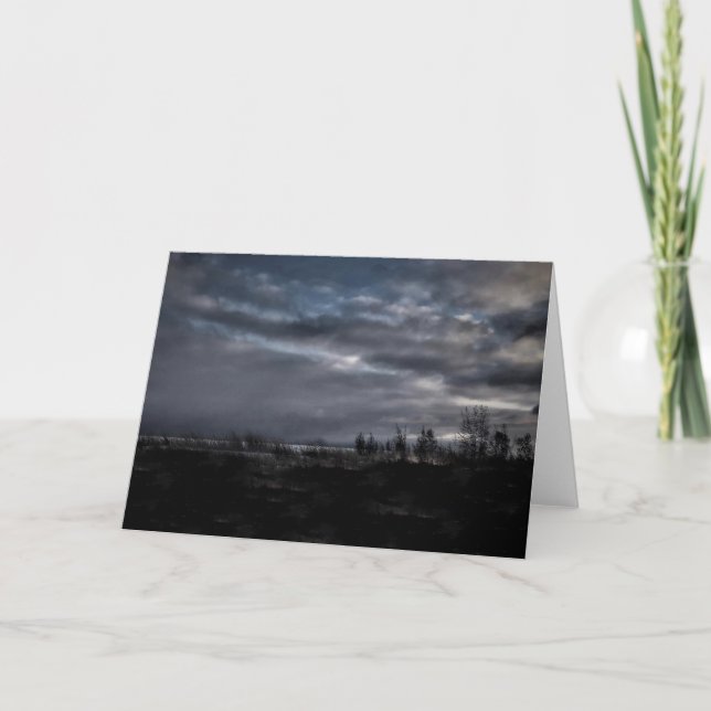 Stormy Nght Blank Greeting Card Kort (Framsida)