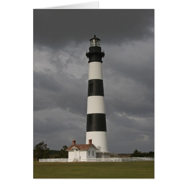 Stormy OBX Lighthouse Hälsningskort (Framsidan)