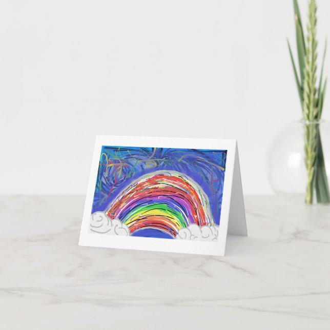 Stormy Rainbow (blank inuti) Tack Kort (Framsida)
