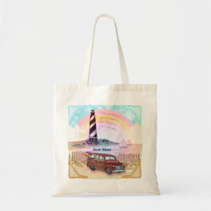 Stormy Rainbow Lighthouse Tygkasse