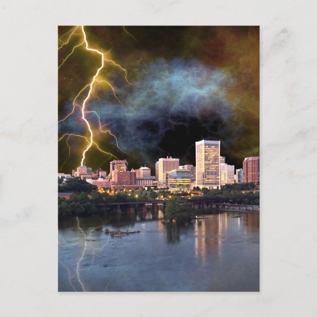 Stormy Richmond Skyline Vykort (Framsida)