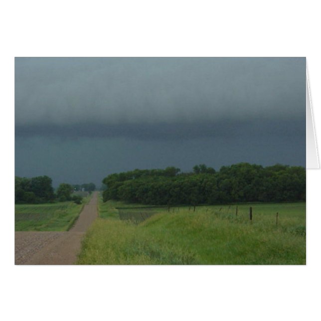 Stormy Road Card Hälsningskort (Framsidan Horizontal)