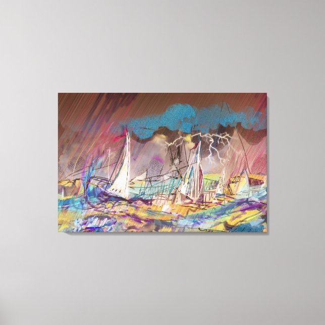 STORMY SAILBOATS CANVASTRYCK (Framsida)
