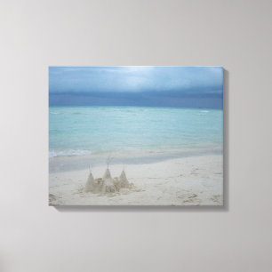Stormy Sandcastle Beach Ligcape Photo Canvastryck
