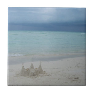 Stormy Sandcastle Beach Ligcape Photo Kakelplatta
