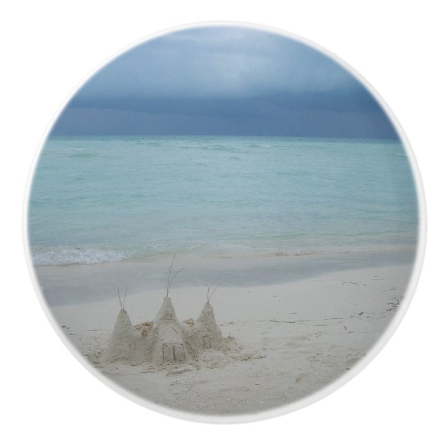 Stormy Sandcastle Beach Ligcape Photo Knopp (Framsidan)