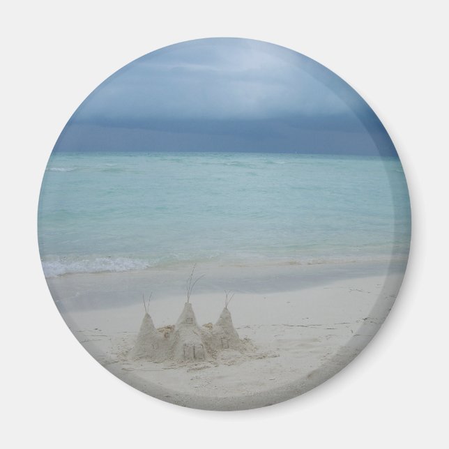 Stormy Sandcastle Beach Ligcape Photo Magnet (Framsidan)