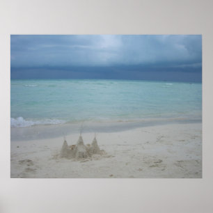 Stormy Sandcastle Beach Ligcape Photo Poster