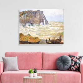 Stormy Sea in É tretat | Monet | Canvastryck
