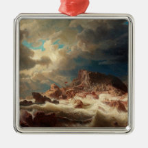 Stormy Sea with a Shipreck (av Marcus Larson)