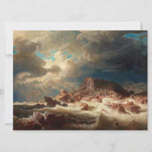 Stormy Sea with a Shipreck (av Marcus Larson) Kort