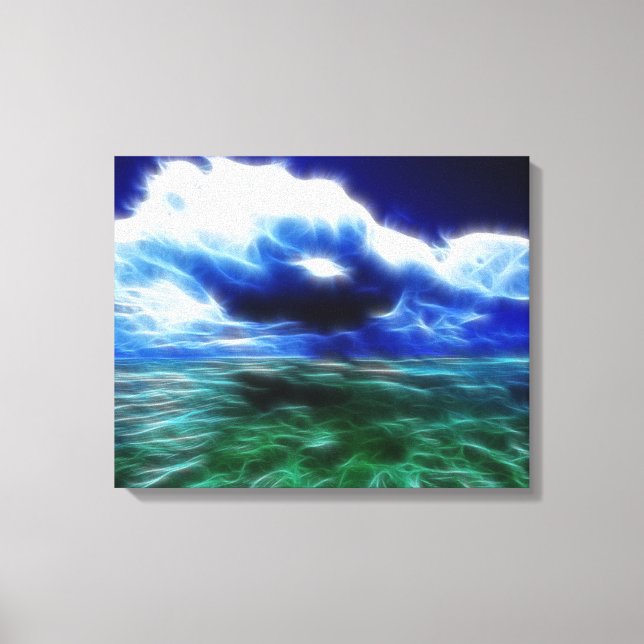 Stormy Sea Wrapped Canvas (Framsida)