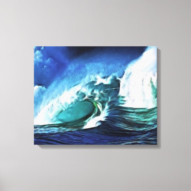 Stormy Sea Wrapped Canvas (Framsida)