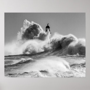 Stormy Seas at Roker Poster/Skriv ut Poster
