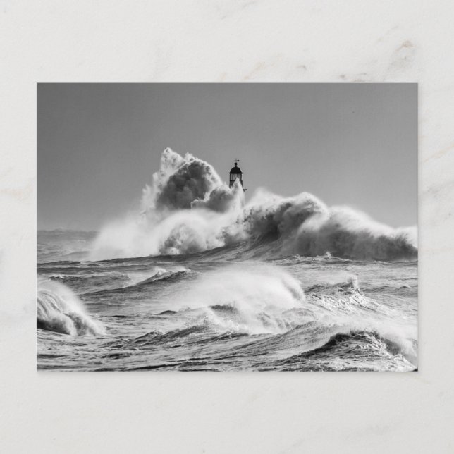 Stormy Seas at Seaham Vykort (Framsida)