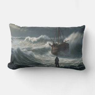 Stormy Seas Frakt - Walk på Vatten Lumbarkudde
