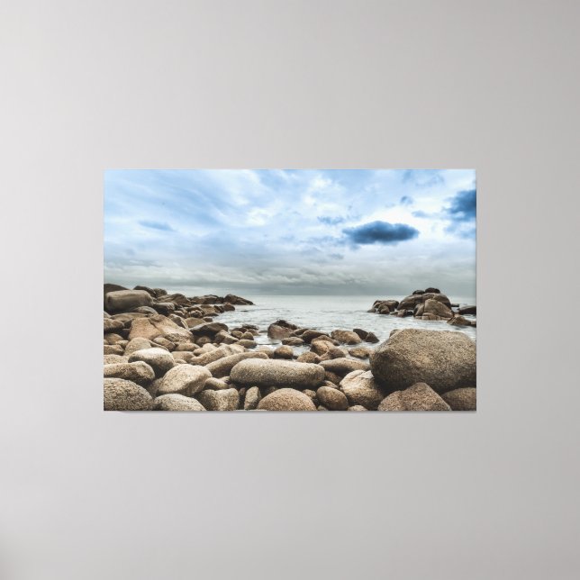 Stormy Seas Premium Wrapped Triptych Canvas (Framsida)
