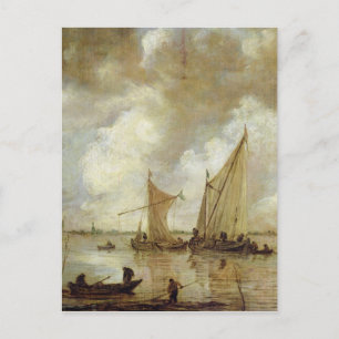 Stormy Sjölandskap, 1655 Vykort