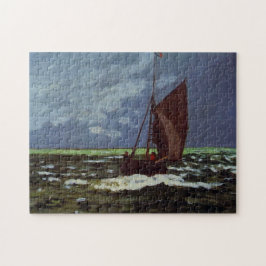 Stormy Sjölandskap Monet Fine Art Pussel