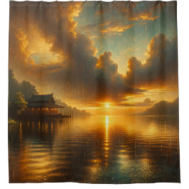 "Stormy Sunset over Asian Pavilion"