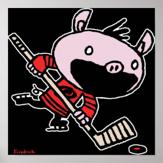 Stormy the Hockey Gris Poster