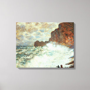 Stormy Weather a Etretat, Rough Sea - Claude Monet Canvastryck